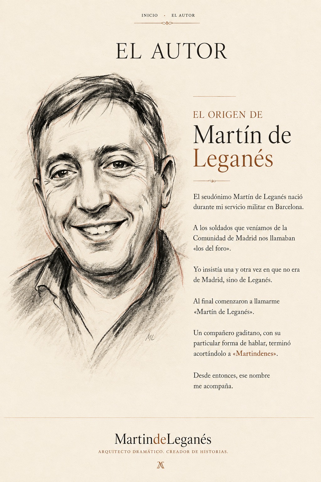 Retrato al carboncillo de MartindeLeganés